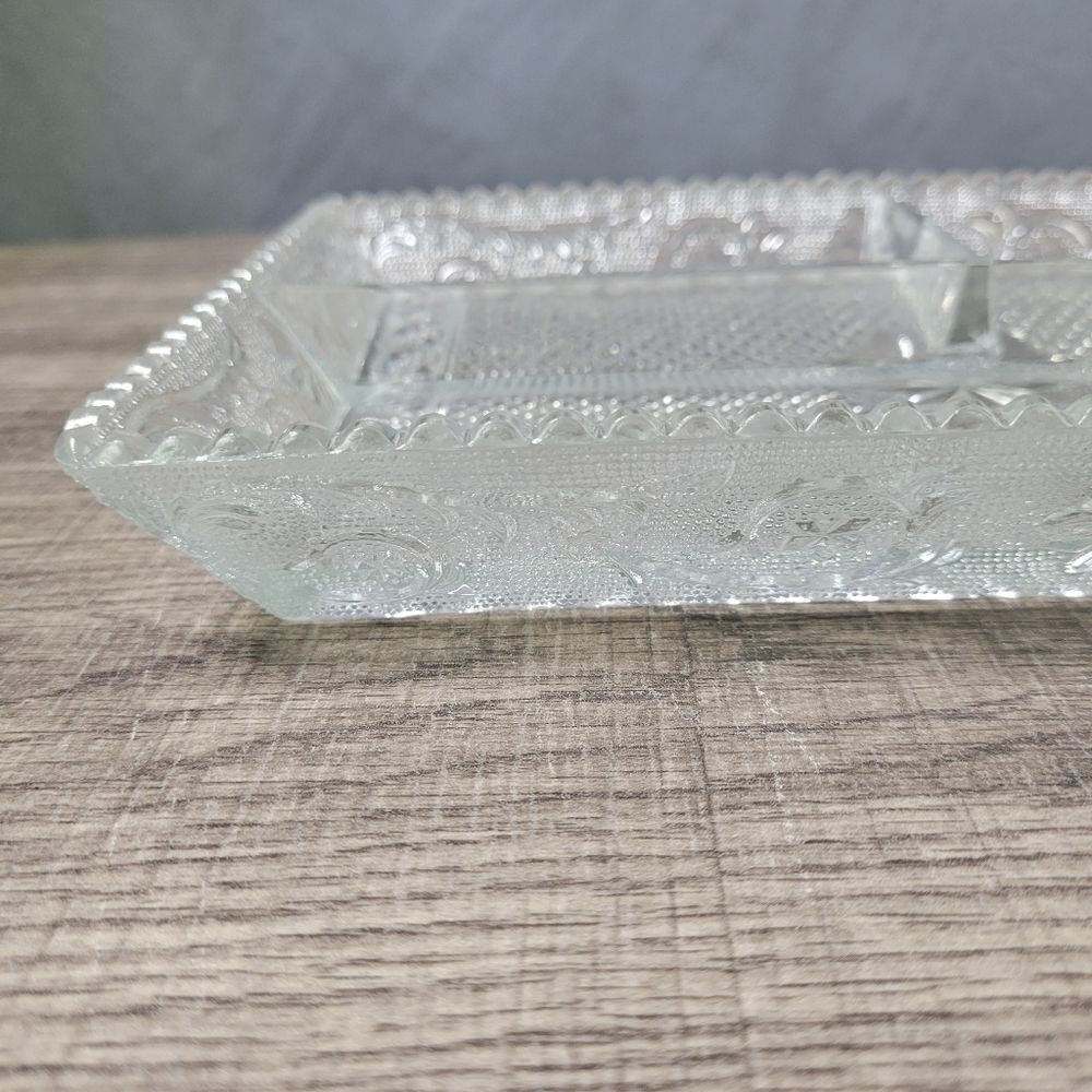 Cut Glass Clear Divided Compartment Serving Tray - Picture 5 of 10